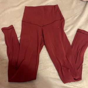 red aerie leggings, worn once